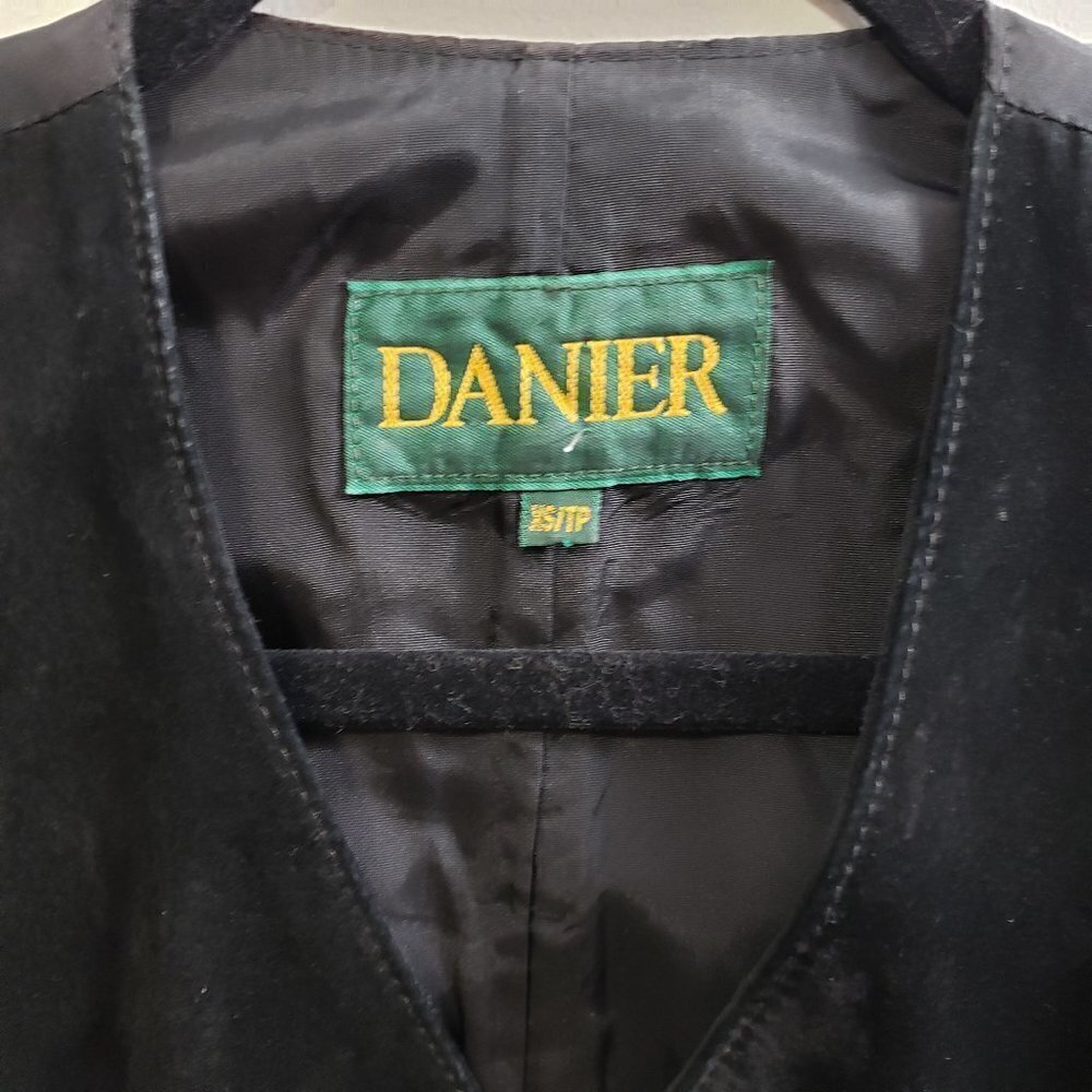 Danier Leather Vintage Black Suede Leather Vest XS - Picture 6 of 8